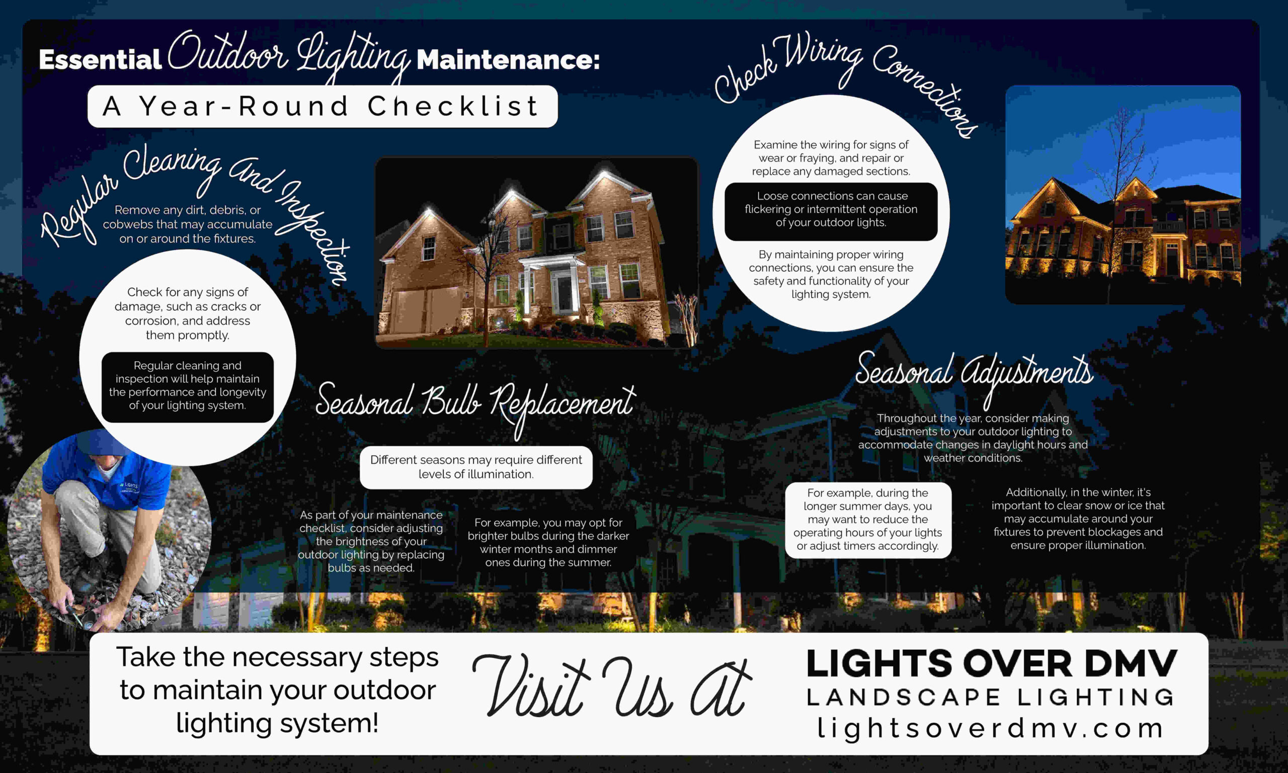 Essential Outdoor Lighting Maintenance: A Year - Round Checklist
